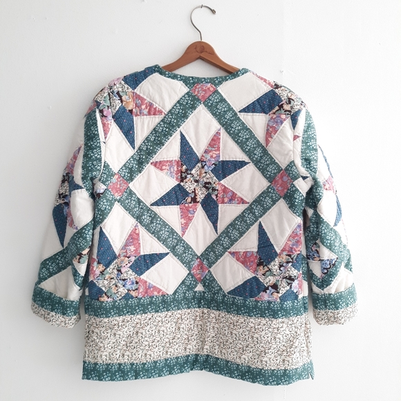 Quilted Handmade Vintage Style Jacket Shacket - Picture 4 of 7